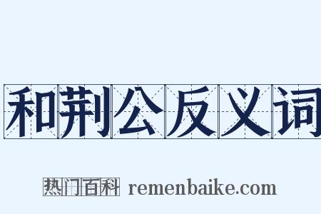 和荆公反义词是什么意思的图片